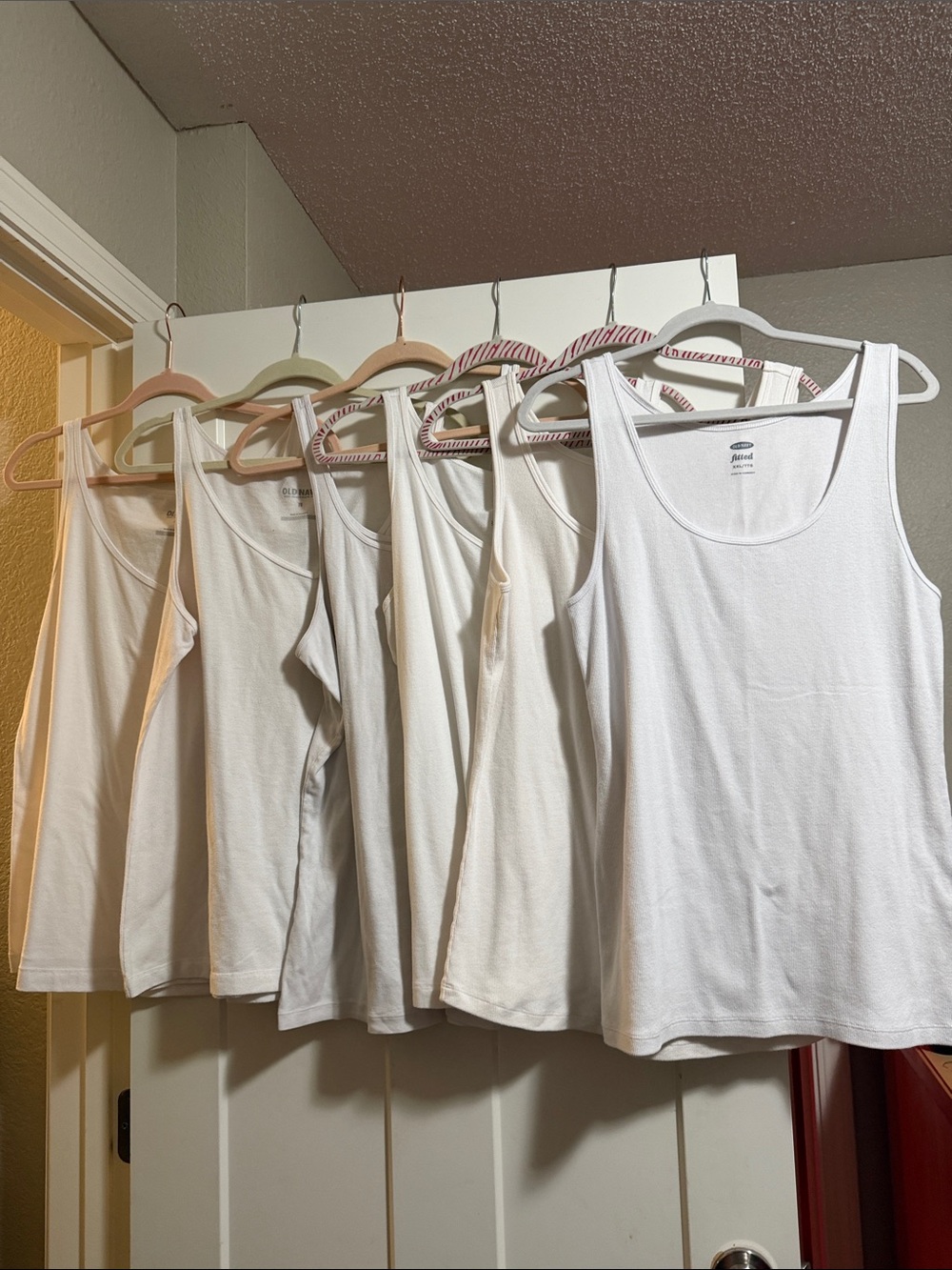 Lot of 6 white Old navy Women’s Ribbed Tank Top - Classic Essential